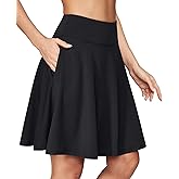 IUGA 20" Knee Length Skorts Skirts for Women with Pockets Tennis Skirt High Waisted Golf Skirts for Women Casual Athletic