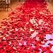 chuangxindaye 2016 PCS Dark Silk Rose Petals Wedding Flower Decoration Artificial Red Rose Flower Petals for Wedding Party Favors Decoration and Vase Home Decor Wedding Bridal Decoration