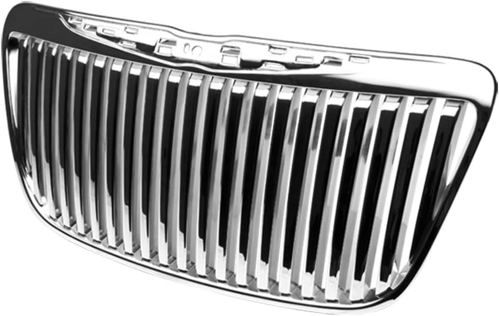 For Chrysler 300/300C ABS Plastic Vertical Style Front Bumper Grille (Chrome) - 2nd Gen
