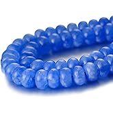 5x8mm Natural Beads Rondelle Spacer Loose Beads for Jewelry Making DIY Crafts Design Handcraft Making 1 Strand 15.5"(Blue Jade)