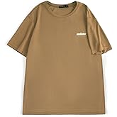 HEIJING Men's Oversized Summer T-Shirts Loose Fit Short Sleeve Big and Tall Tee Shirts Casual Tshirts for Men Khaki