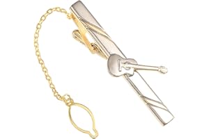 TOVINANNA Guitar Tie Clip for Men Necktie Accessory Durable Metal Tie Clip for Musicians Music Teachers Performances and Part
