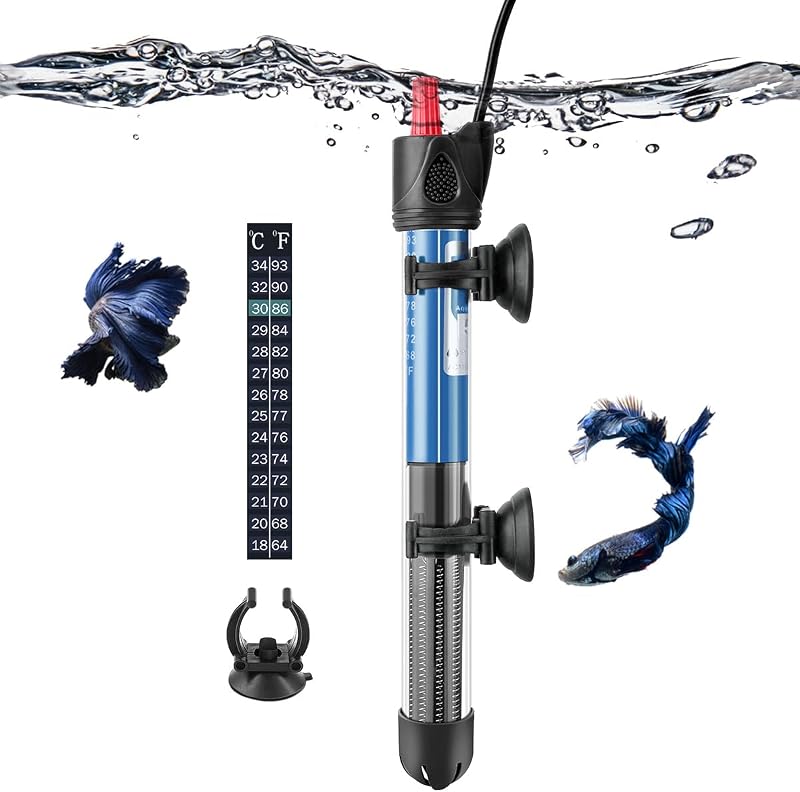PYPABL 25W Submersible Aquarium Heater 10-30L Glass Safe Temperature 20-34C