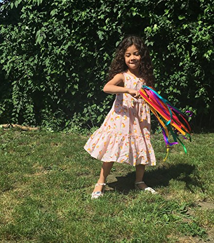 Kids Birthday Party Wedding Favors - Satin Ribbon Streamers with Bells Fairy Wands Waldorf Hand Kite - Thumbnail 6