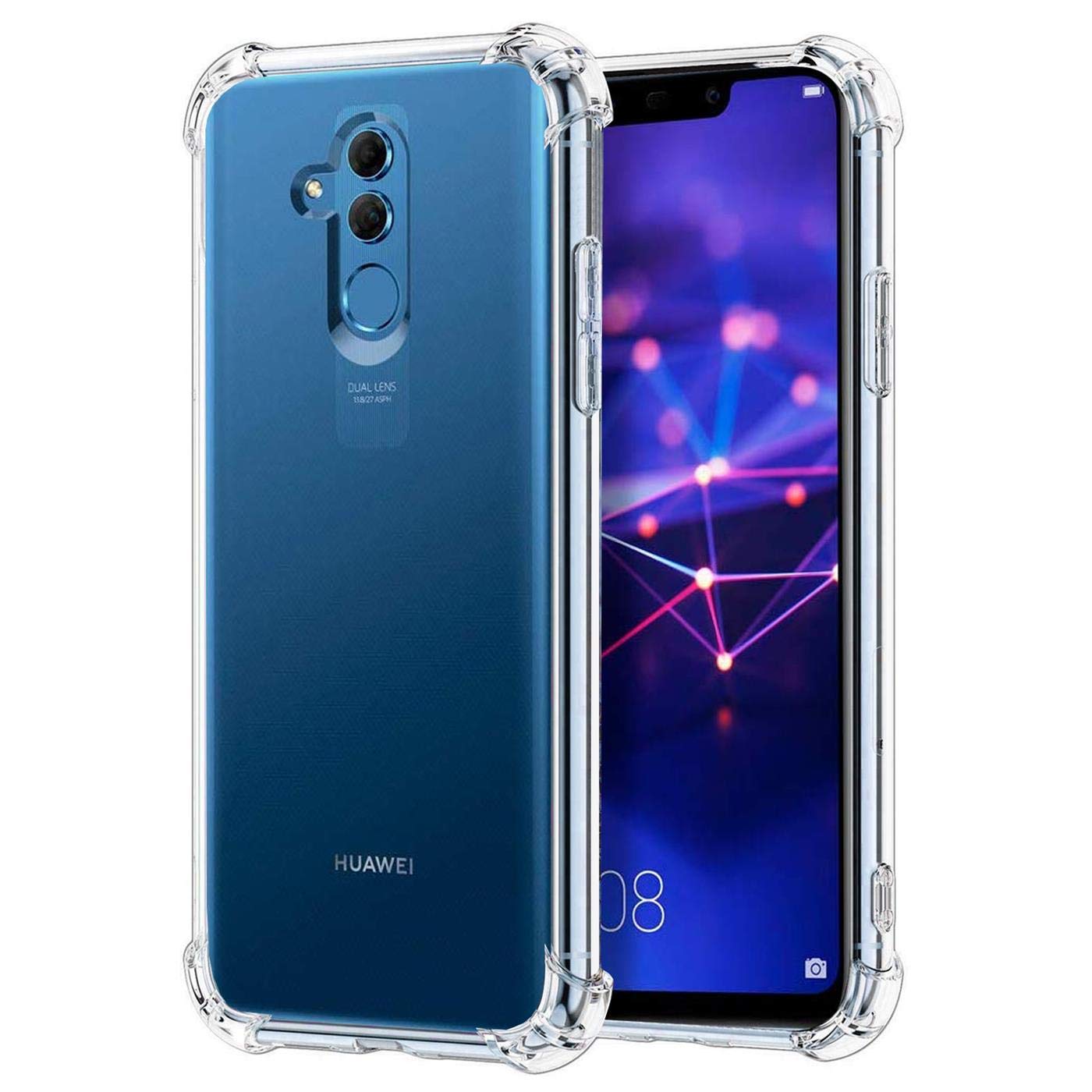 Verco Case for Huawei Mate 20 Lite, Phone Cover Slim Soft TPU Silicone [Shockproof], Anti-Scratch Bumper for Huawei Mate 20 Lite Case - Crystal Clear