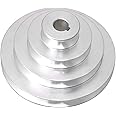 Homeswitch Aluminum 16mm Bore 4 Step A Type V-Belt Pagoda Pulley Belt Outer Dia 41-130mm