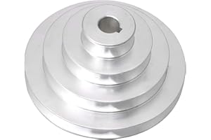 Homeswitch Aluminum 16mm Bore 4 Step A Type V-Belt Pagoda Pulley Belt Outer Dia 41-130mm