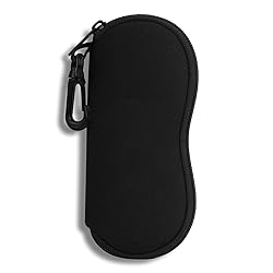 Hion Eyeglass Case Sunglasses Soft Pouch with Belt
