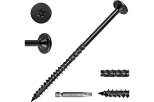 FMhotu 6 Inch Heavy-Duty Outdoor Deck Screws, 50Pcs Star Drive Decking Wood Screws, Rust Resistant Timber Screws for Timber/L