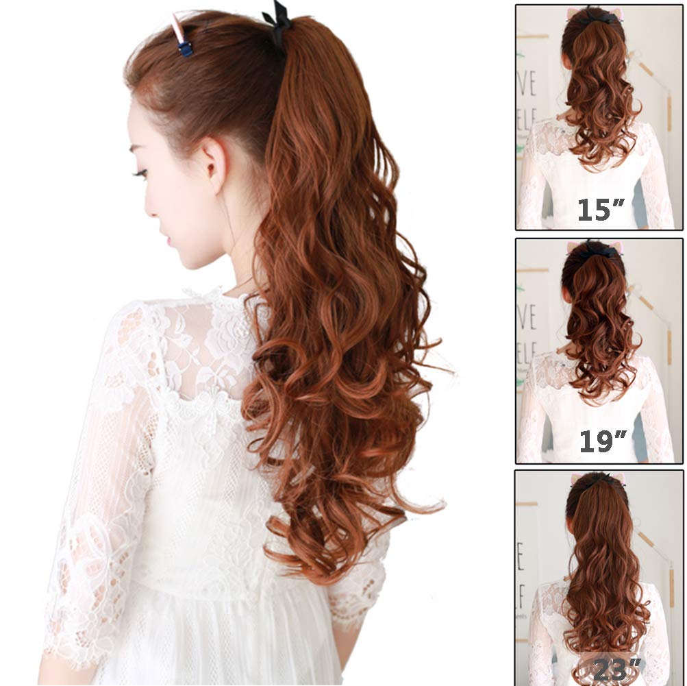 Amazon Com Long Big Body Wavy Ponytail Hair Extension Tie Up