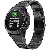 Olytop Fenix 7X/Fenix 6X /Fenix 5X Watch Band, 26mm Quick Fit Stainless Steel Metal Bands Replacement Strap Bracelet for Garmin Fenix 6X Pro/Fenix 5X Plus,Fenix 3/3 HR,Enduro/Quatix 3
