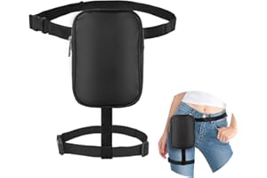 Leather Leg Bag, 7.5x5.1x1.7in Waterproof Thigh Bag for Women with Adjustable Straps, Women's Motorcycle Accessories for Dail