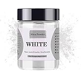 Mica Powder - 60g Mica Powder for Epoxy Resin - Pearl Pigment Powder Dye for Resin/Eye Shadow/Soap Making/Nails/Bath Bombs etc. (White)