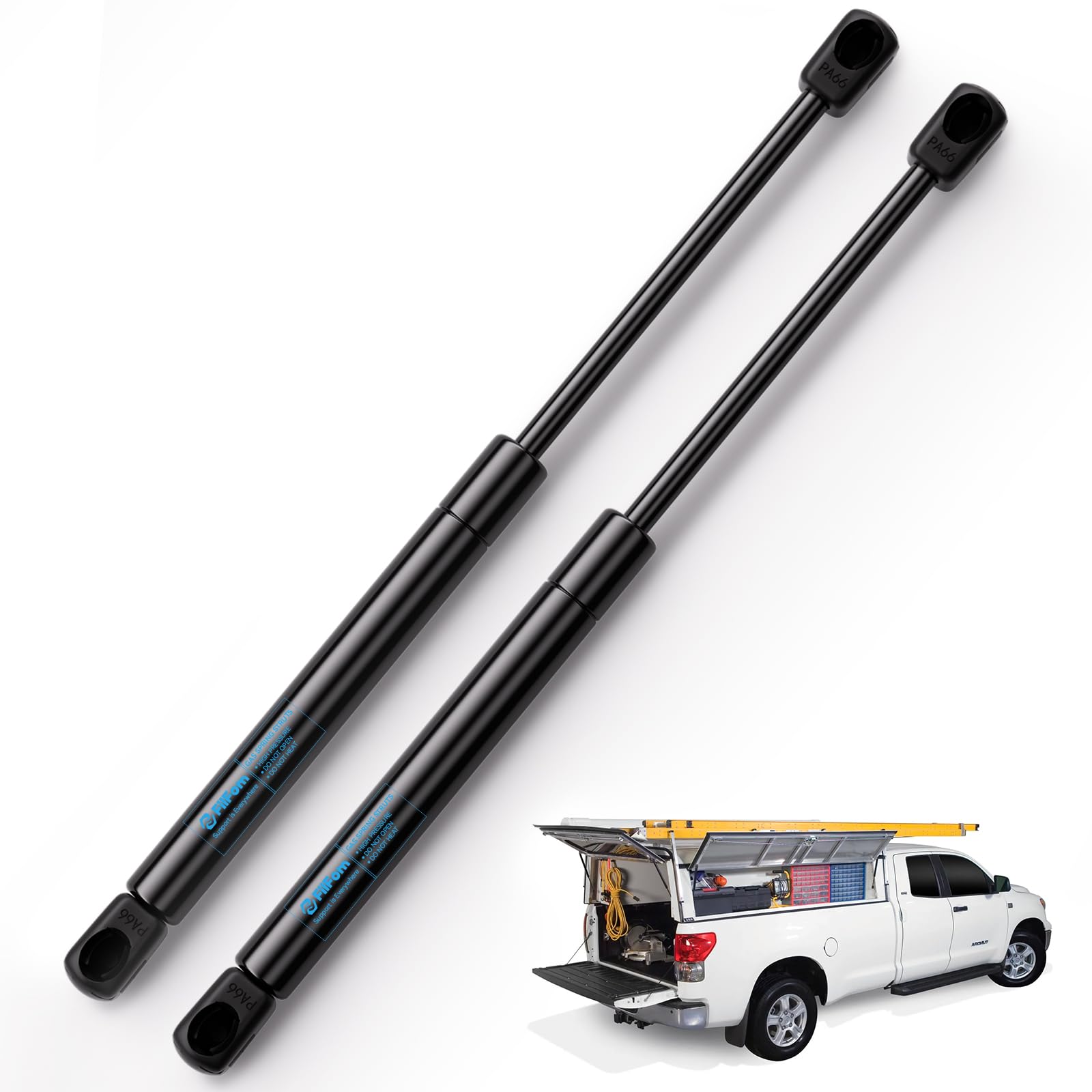 Photo 1 of FILFom C16-04154 15 Inch Gas Struts Shocks 24Lb/107N Gas Spring Lift Support for Truck Toolbox Lid are Leer Camper Shell SnugTop Canopy Topper Window, Set of 2