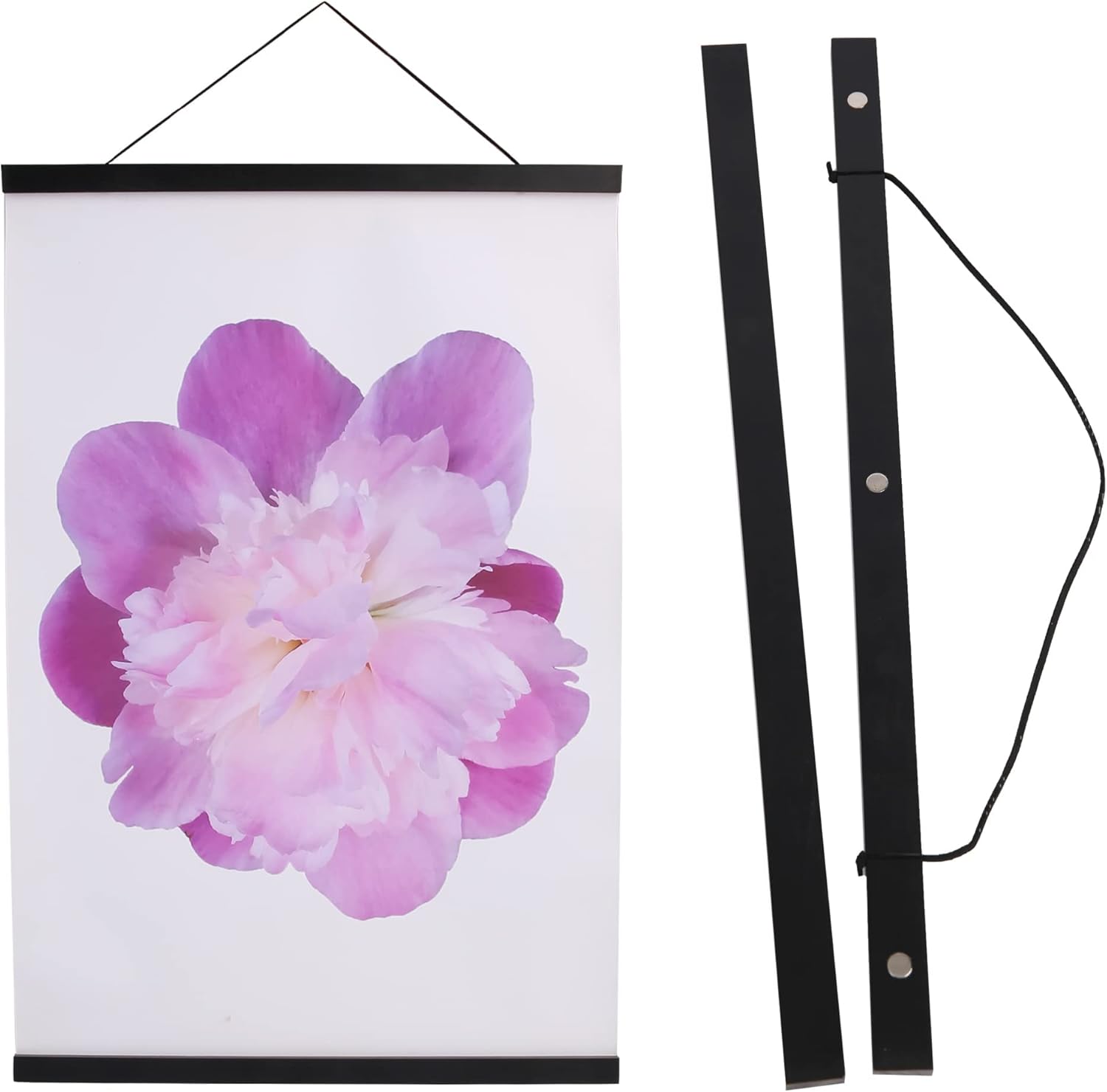 Photo Albums, Frames & Accessories - Aynoo Magnetic Poster Hanger Frame 16x24 16x22 16x20 Poster Frame 16 Inch Wide 1 Pack Magnetic Poster Hanger Frame 16“ Wide Magnetic Light Wood Wooden Frame Hanger Pine Wood in Black