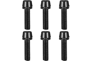 ASIR Bike Stem Bolts Color Allen Tapered Head Steel Bolt with Washer Screw M5x18mm for Mountain Bicycle,RoadBike,BMX,Folding (Black)