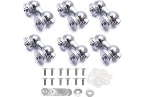 TUOREN 6pack Silver Drum Lugs Single End Tom Snare Drum Lugs with Mounting Screws Percussion Snare Drum Parts (26mm/1")