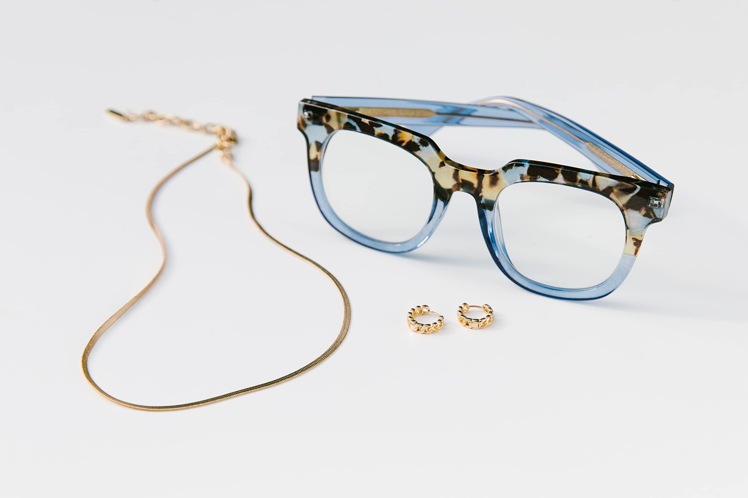 Peepers by PeeperSpecs Women's Showbiz Square Blue Light Blocking Reading Glasses