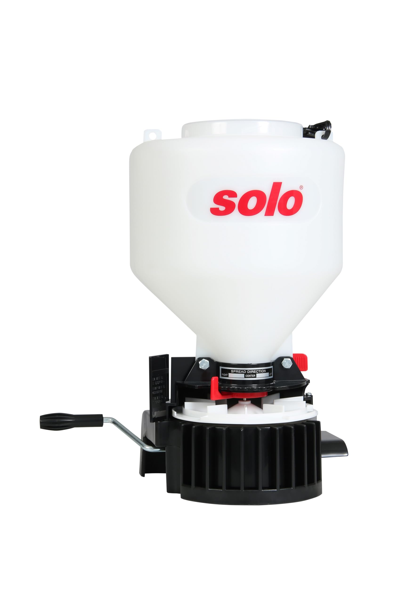 Solo 421 9 kg Capacity Manual Spreader with Adjustable Strap and Manual Crank - Red