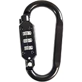 MyyYiTar Combination Locks,3 Dial Digit Combo D-Ring Clip Locking for Cable Loop,Helmet,Chain Link