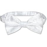 Vesuvio Napoli Men's Bow Tie - Dark Brown Paisley Pattern For Tuxedo Or Formal Suit