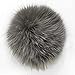 Natural Fox Fur Pom Pom balls by pc, Approx. 3-1/2
