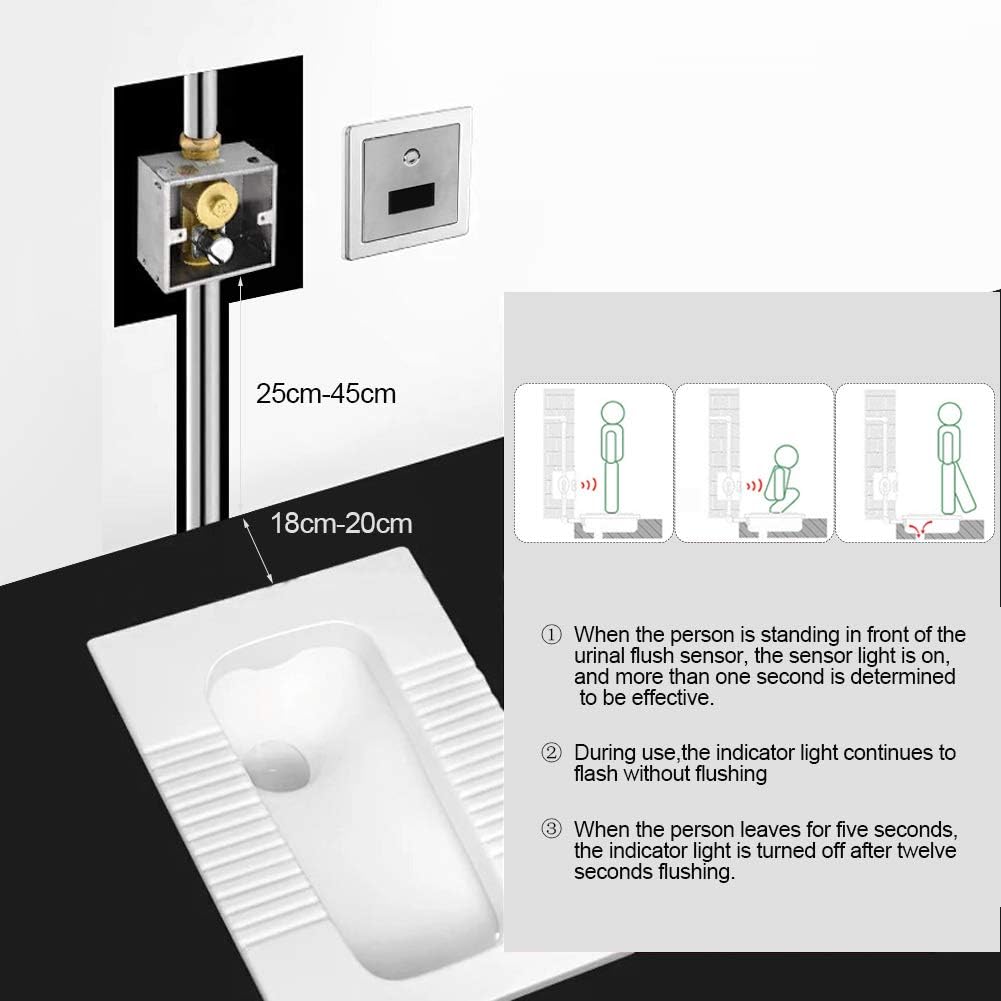 Infrared Sensor Urine Flush Valve Manual & Automatic Intelligent Toilet