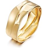 RAUCHBE Chunky Gold Bangle Bracelets for Women Hammered Texture Cuff Bangles Wrist Wrap Bangle Bracelet Jewelry