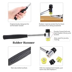 Hilitchi 5 Pcs Upholstery Tools Double-Faced Soft