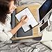 Lap Desk – Fits up to 17 inches Laptop Desk, Built in Mouse Pad & Wrist Pad for Notebook, MacBook, Tablet, Laptop Stand with Tablet, Pen & Phone Holder (Wood Grain)thumb 2