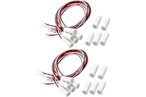 PRIAOLKER RC-35 NC/NO Magnetic Reed Switch Recessed Wired Door Window Alarm, Magneti Door Switch, Contact Sensor, for Home Security and Burglar Alarm Systems, Sets of 10, White