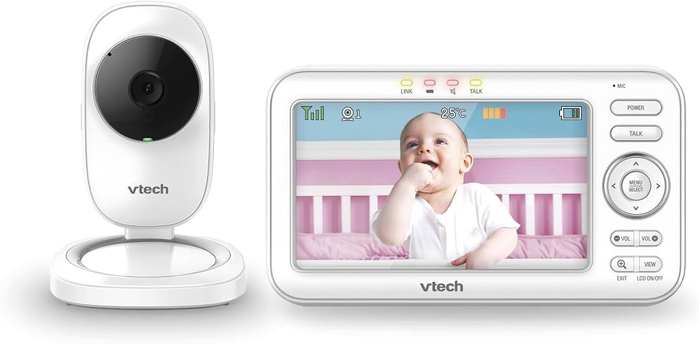 VTech LM808-1W Baby Monitor with Camera 5" Screen 300m Night Vision