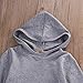 Newborn Baby Boys Warm Hoodie T-Shirt Top + Striped Pants Outfits Set Kids Clothes (12-18 Months, Gray)