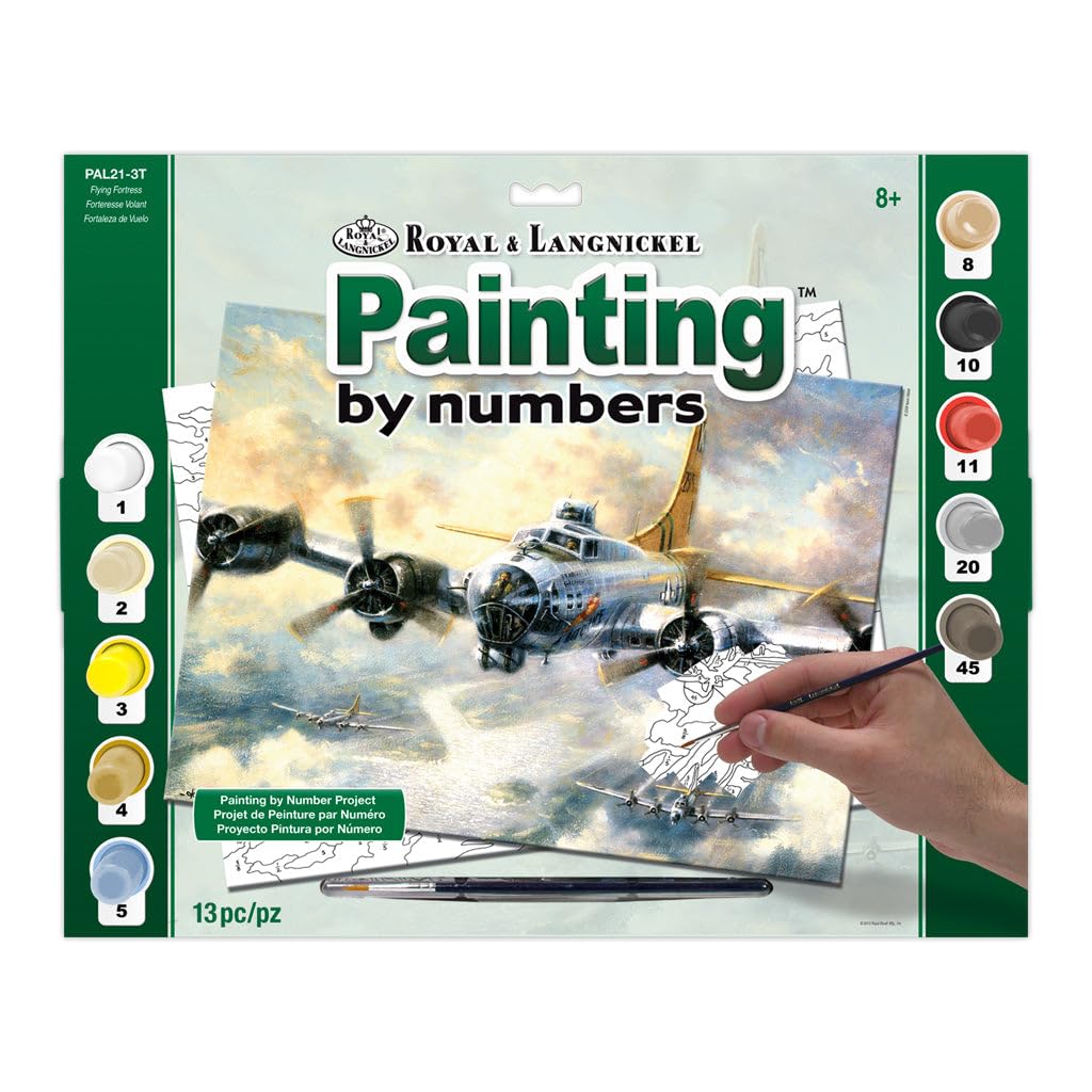 Royal & Langnickel PAL21 Flying Fortress Painting by Numbers Kit,5.17 x 42.38 x 34.76 cm