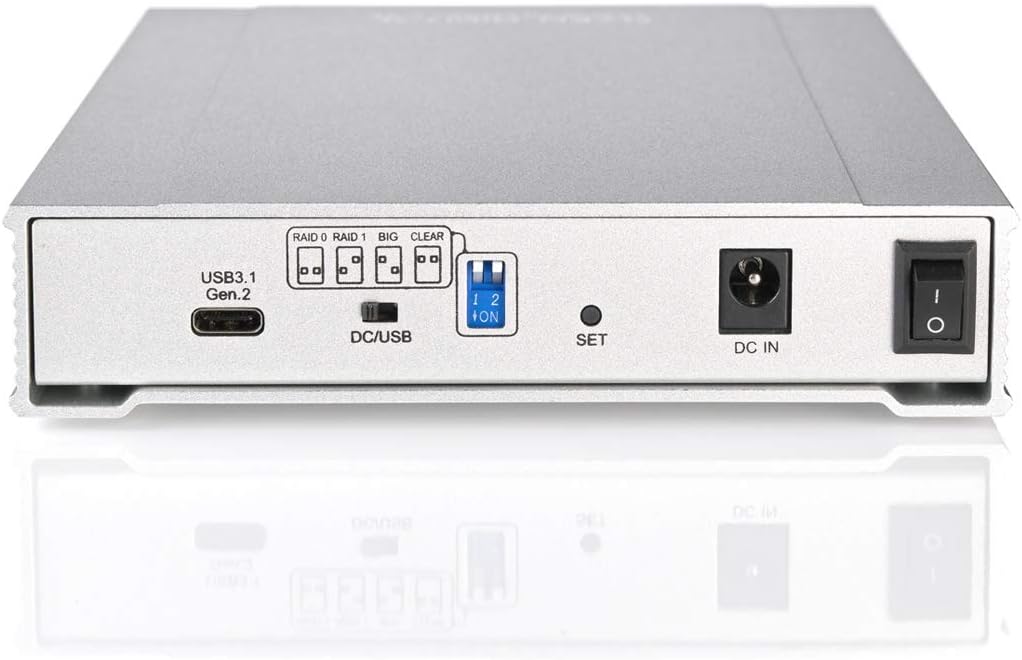 Oyen Digital 2TB MiniPro RAID V3 USB 3.1 Type-C (USB-C) Portable Dual Hard Drive (CB3R3-HDD-2000-SL)