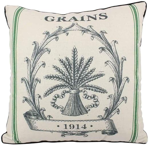 Amazon Com Juniperlab Vintage Farmhouse Grain Sack Cushion Covers