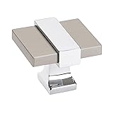 Amerock | Cabinet Knob | Satin Nickel/Polished