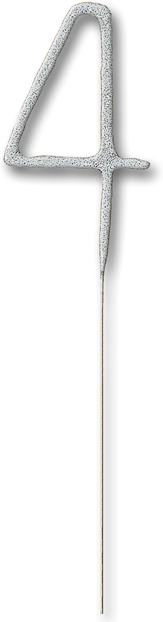 Glitz Silver Number 4 Sparkler Candle,Light up your party with these sparkles