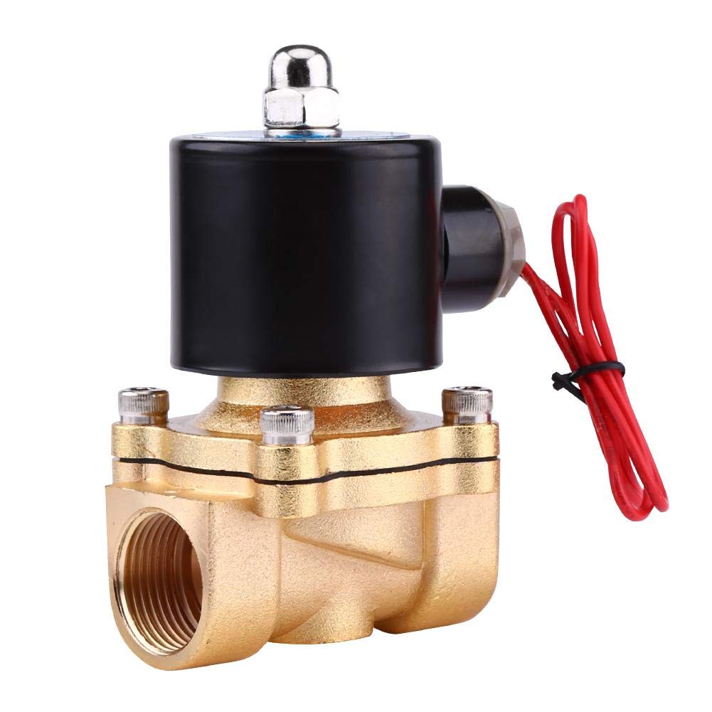 NC Electric Solenoid Valve AC 220V 3/4-Inch Zinc Alloy BOD Normally Closed Solenoid Valve for Water Oil Air Gas