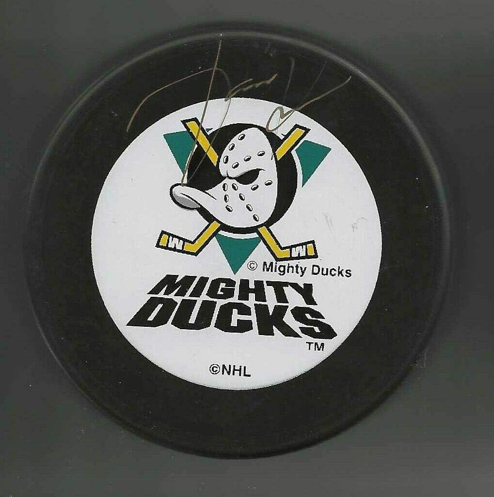 Jarri Kurri Signed Anaheim Mighty Ducks Souvenir Puck Autographed NHL