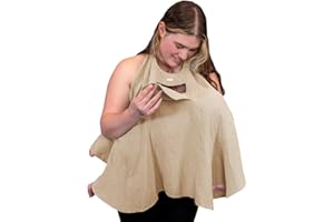 Lookee Looky Muslin Nursing Cover for Baby Breastfeeding –Peekaboo Window -100% Breathable Cotton Privacy Nursing Shawl - Multiuse Apron for Moms