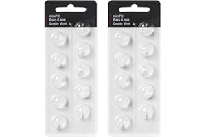 POKJET Hearing Aid Domes for Oticon MiniFit Double Vent Bass Domes: 2 Packs (6mm), Universal Domes for Oticon Hearing Aid Supplies
