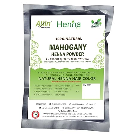 Mahogany Henna Hair Color 100 Organic And Chemical Free Henna