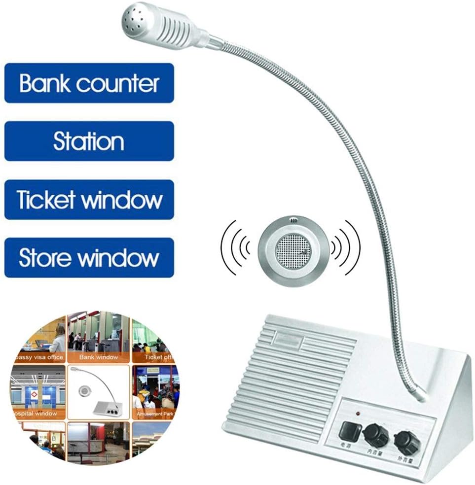 Amazon Com Hjwl Window Intercom Profession Counter Intercom Speaker Anti Interruption And Noise For Bank Post Office Hospital Wired Intercom Pager Intercom Microphone Sports Outdoors