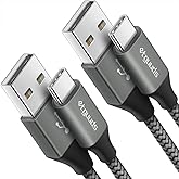 etguuds 2-Pack, 6ft USB C Cable 3A Fast Charging, Nylon Braided USB A to Type C Charger Cord Compatible with Samsung Galaxy N