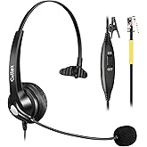 Callez Phone Headset for Yealink Office Phone with Noise Cancelling Mic, RJ9 Mono Telephone Headset Compatible with Yealink T20P T33G T46G T48G T46S T48S T53W T54W Avaya 1608 9608 J179 Grandstream