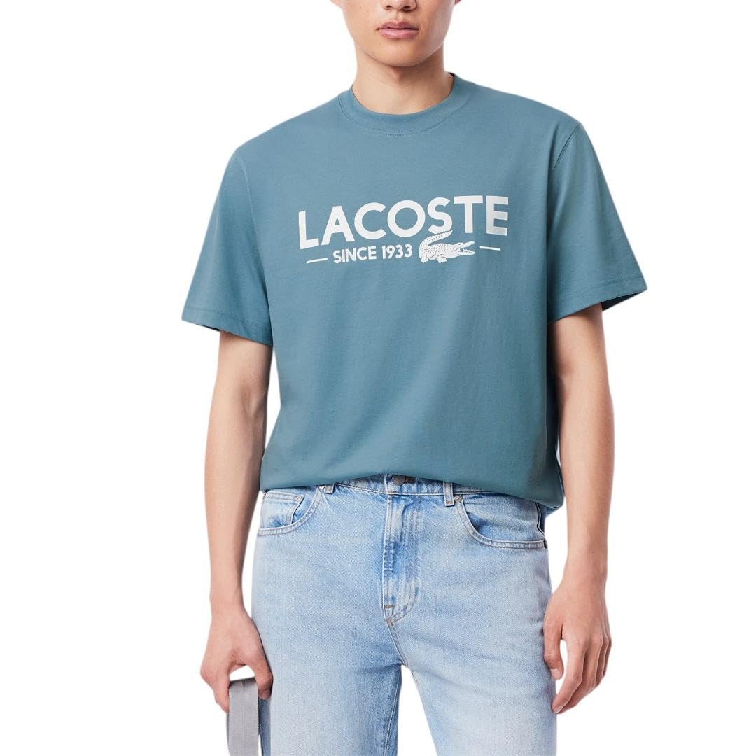Lacoste Men’s Classic Fit Cotton Jersey T-Shirt, Limestone, Large