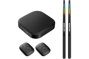 Air Drumsticks, Portable Electronic Drum Set, Drum Sticks & Pedals & Adapter, 8 Tones, 3D Motion Sensing RGB, Digital Electri