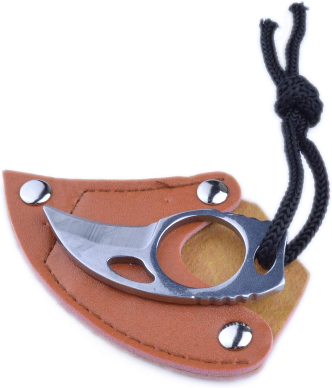 pranovo Steel Finger Claw Knives Hook Fixed Blade Knife Tool for Camping Hunting Outdoor Mountaineering Rock Climbing Equipment Hook Ring