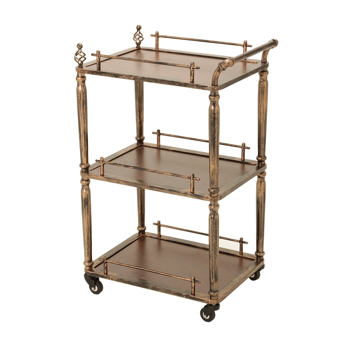 幅50 5 奥行40 高さ86cm ブロンズ 3段 エレガントワゴン Parent B06xzj9b24 ラック ワゴン サロン 業務用 収納 インテリア キャスター付き キャスターワゴン サイドワゴン マルチワゴン キッチンワゴン 美容室ワゴン ネイルワゴン エステワゴン 家具 日本最大の